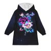 To My Mom Flower Blanket Hoodie