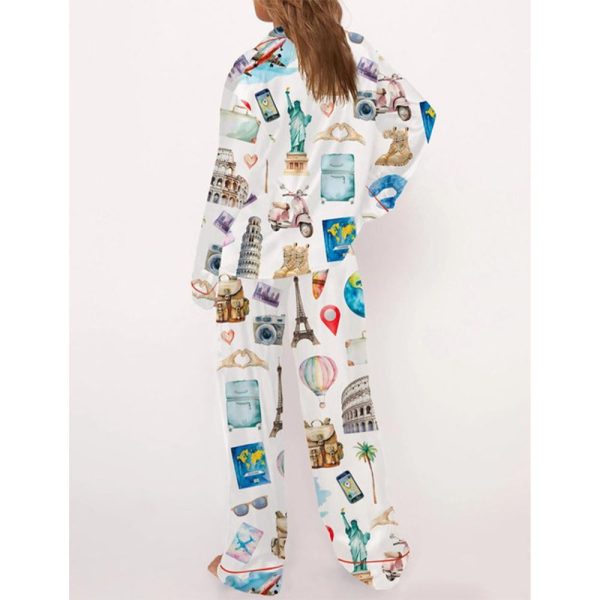 Travel Lover Pajama Set For Women 3