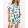 Travel Planner Pajama Set For Women 1