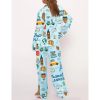 Travel Planner Pajama Set For Women 3