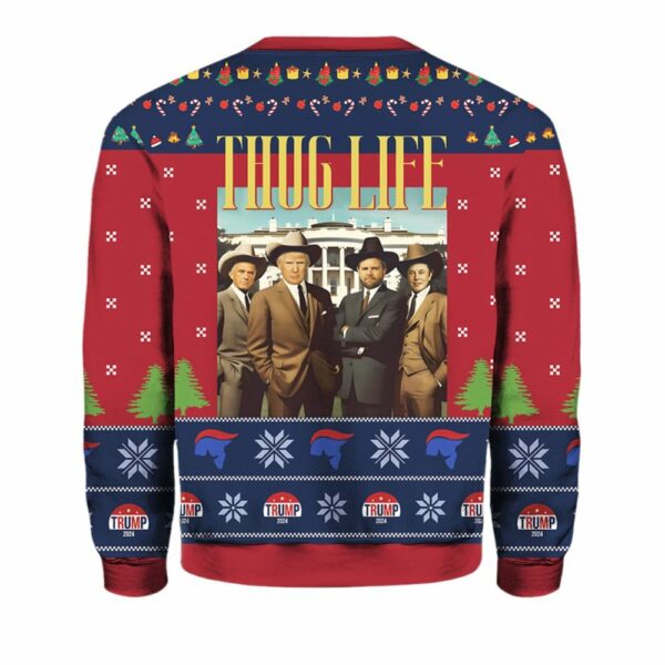 Trump Thug Life Christmas Ugly Christmas Sweater 2