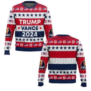 Trump Vance 2024 Christmas Ugly Sweater 1 1