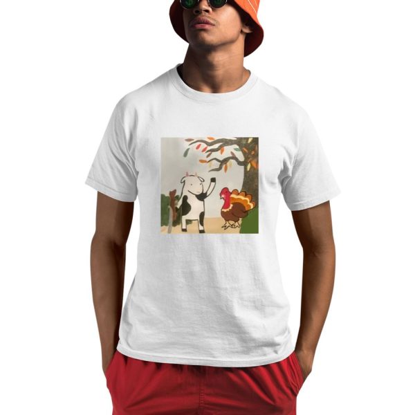 Turkey Time Cow Shirt 0 1