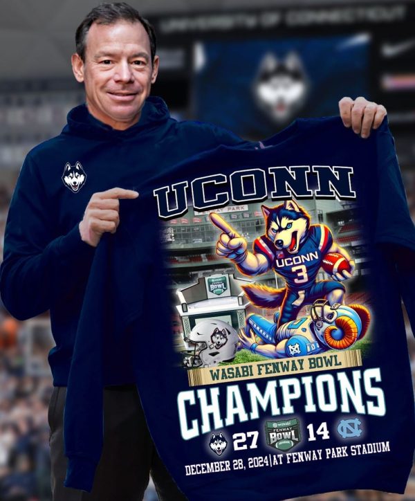 Uconn Wasabi Fenway Bowl Champions 27-14 December 28 2024 At Fenway Park Stadium Shirt