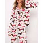 Valentine Dachshund Dog Pajama Set