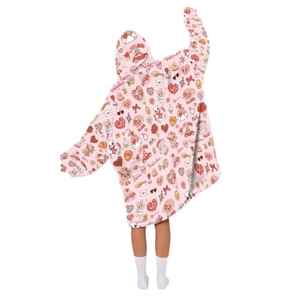 Valentine Groovy Blanket Hoodie 2