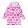 Valentine Heart Blanket Hoodie 1