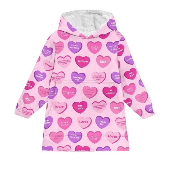 Valentine Heart Blanket Hoodie 1