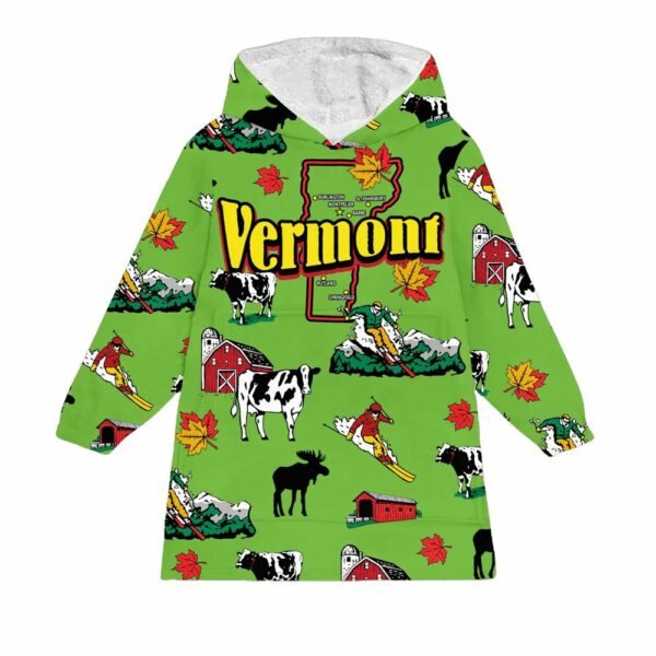 Vermont Green Blanket Hoodie 1