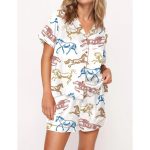 Vintage Horse Pajama Set For Women