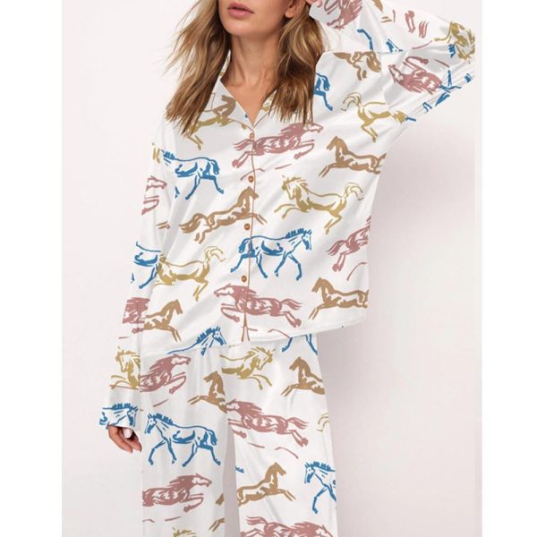 Vintage Horse Pajama Set For Women 2