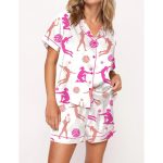 Volleyball Girl Satin Pajama Set For Women