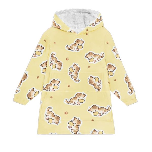 Waffle Cat Blanket Hoodie 1