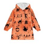 Witch Halloween Music Blanket Hoodie