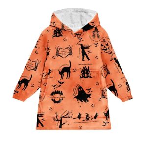 Witch Halloween Music Blanket Hoodie 1