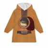 Wooden Guitar Blanket Hoodie 1