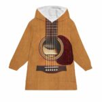 Wooden Guitar Blanket Hoodie