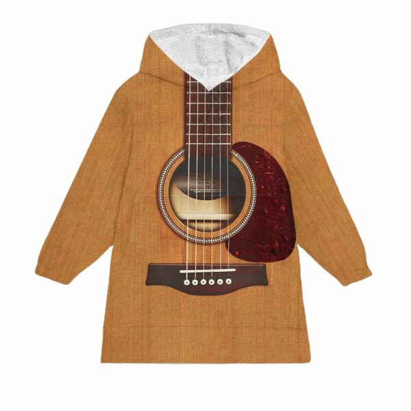 Wooden Guitar Blanket Hoodie 1