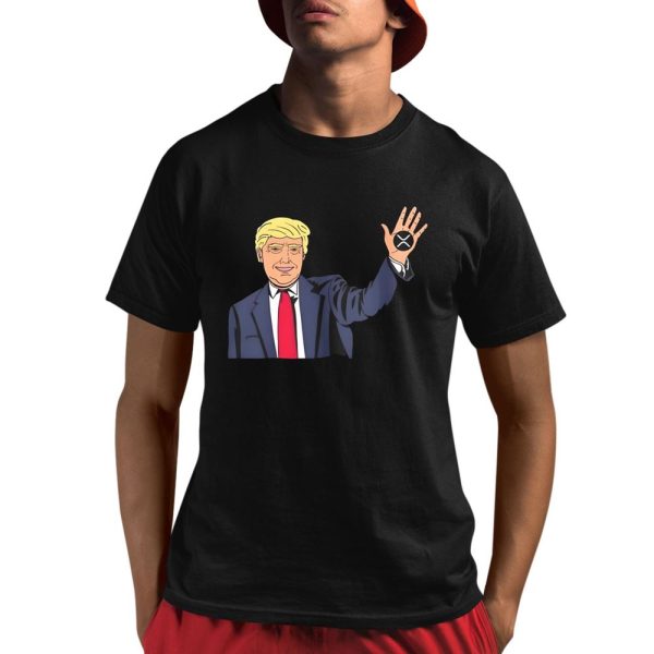 Zach Rector wearing Trump Xrp Shirt 1 1