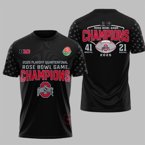 2025 Playoff Quarterfinal Rose Bowl Game Champions Shirt 1