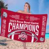 2025 Rose Bowl Champion Ohio State Rectangle Beach Towel 4