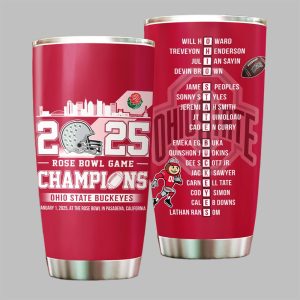 2025 Rose Bowl Game Champions Ohio State Tumbler 1