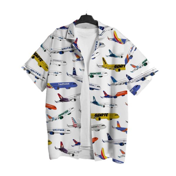 Airline Aircraft Hawaiian Shirt