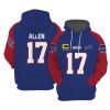 Bills Captain Allen 17 Football Hoodie 1