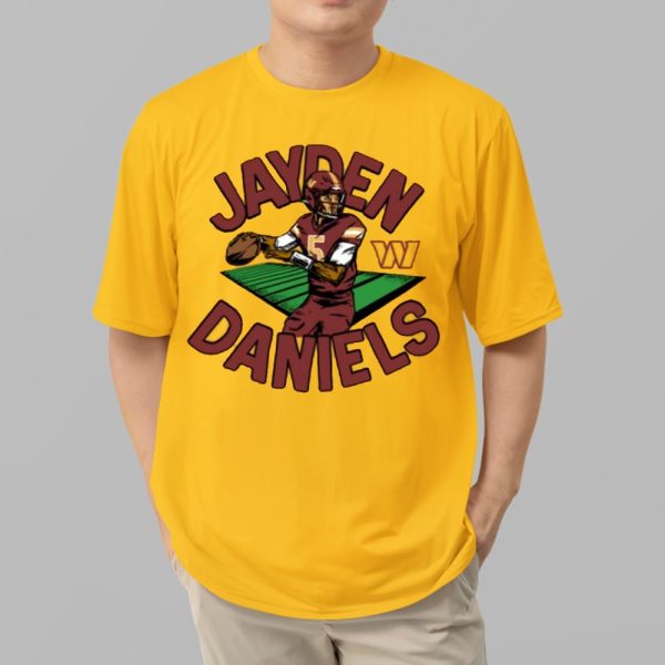 Brian K Robinson Jr Wearing Washington Jayden Daniels Shirt 1