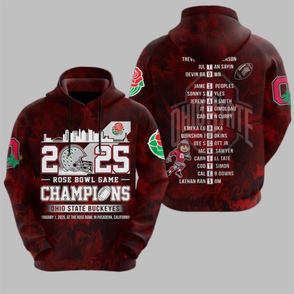 Buckeyes 2025 Rose Bowl Game Champions Shirt 2