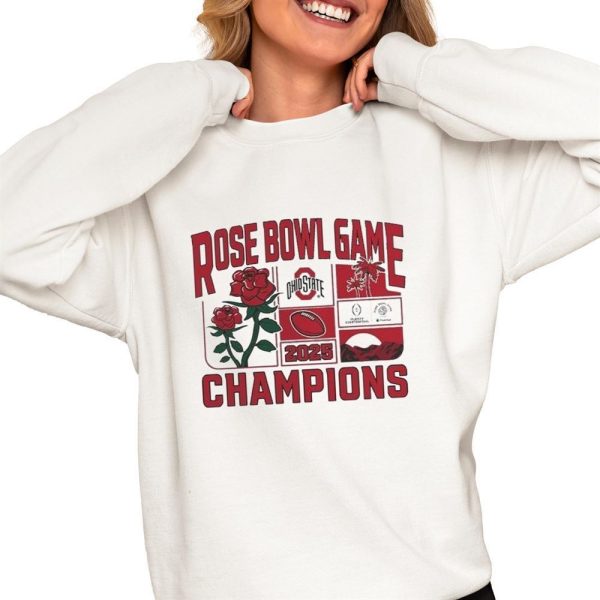 Buckeyes College Football Playoff 2025 Rose Bowl Champions Victory Ahead Shirt 0 4