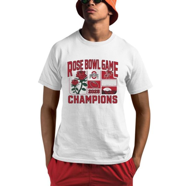 Buckeyes College Football Playoff 2025 Rose Bowl Champions Victory Ahead Shirt