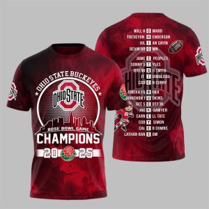 Buckeyes Football Rose Bowl Game Champions 2025 Shirt 1