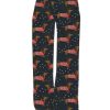 Christmas Dachshund Dog Contrast Wide Leg Pants For Women 4