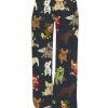 Christmas French Bulldog Contrast Wide Leg Pants For Women 2