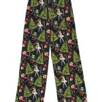 Christmas Nutcracker Ballet Contrast Wide Leg Pants For Women