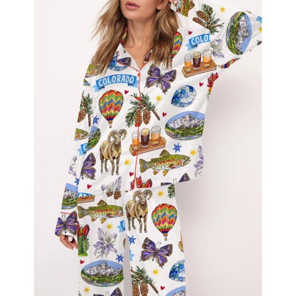 Colorado State Travel Pajama Set For Women 1