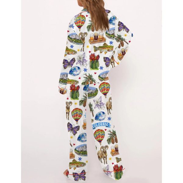 Colorado State Travel Pajama Set For Women 3