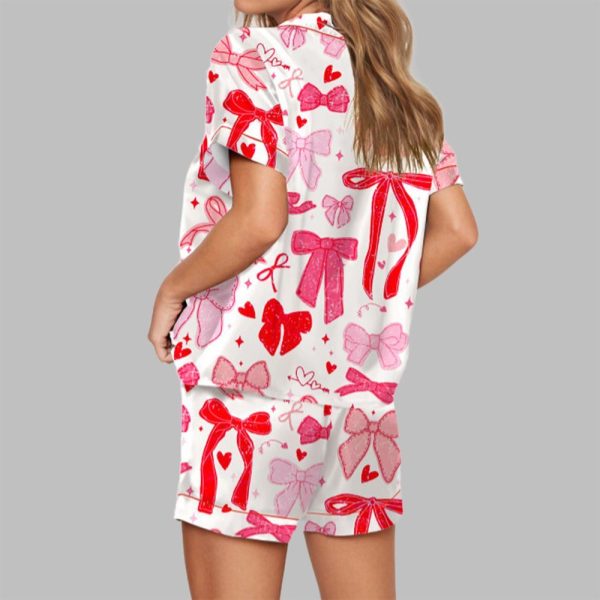 Coquette Bows Heart Pajama Set For Women 2