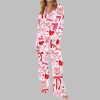 Coquette Bows Heart Pajama Set For Women 3