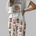 Dachshund Casual Pajama Set For Women
