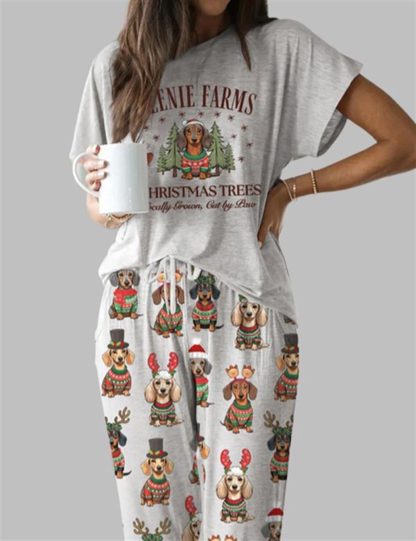 Dachshund Casual Pajama Set For Women 1