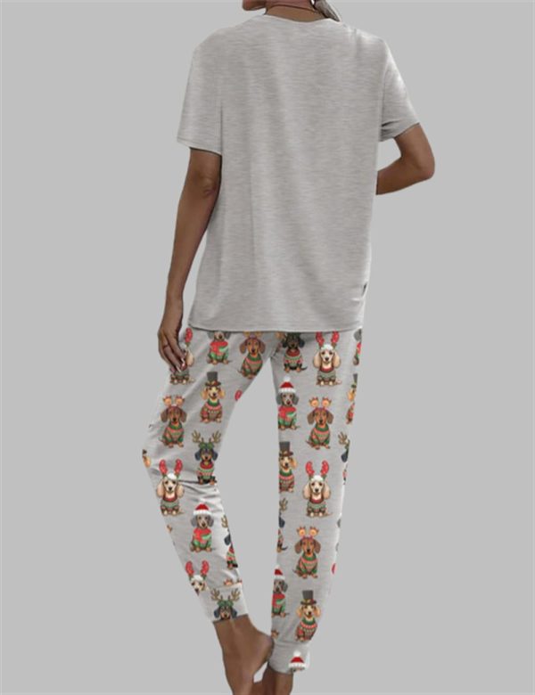 Dachshund Casual Pajama Set For Women 2