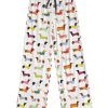 Dachshund Contrast Wide Leg Pants For Women 1