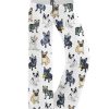 French Bulldog Contrast Wide Leg Pants For Women 2