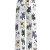 French Bulldog Contrast Wide Leg Pants For Women 3