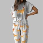 Golden Retriever Casual Pajama Set For Women