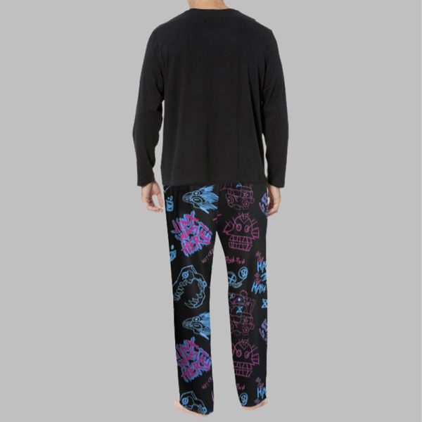 Graffiti Arcane Casual Pajama Set For Men 3