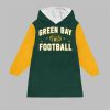 Green Bay Football Blanket Hoodie 1