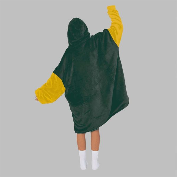 Green Bay Football Blanket Hoodie 2